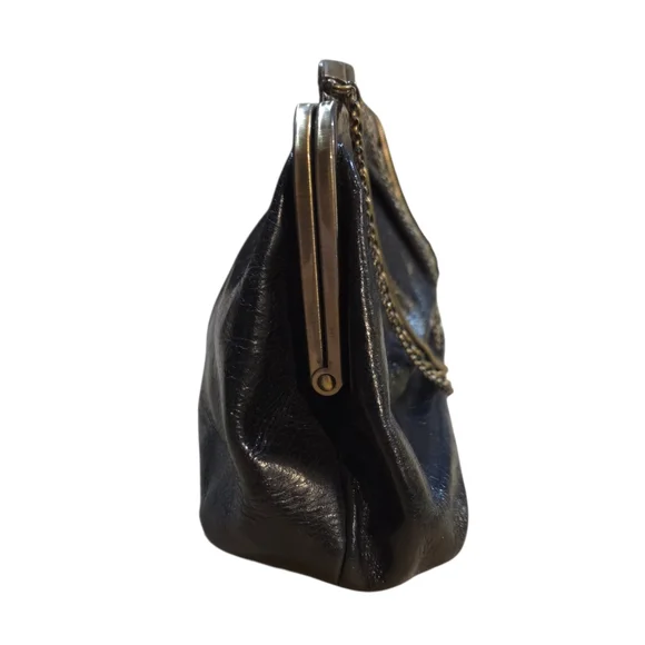 Hobo International VTG Triple Chain Clutch Bag Leather Paisley Kisslock Hayley - Picture 5 of 11